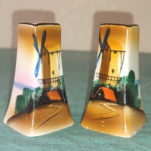 Academia Salt Pepper Shakers Japan Windmills Vintage history old